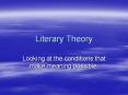 Literary Theory PowerPoint PPT Presentation
