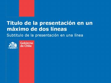 Titulo de la presentaci