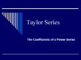 Taylor Series PowerPoint PPT Presentation