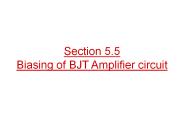 Section 5.5 Biasing of BJT Amplifier circuit