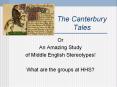 The Canterbury Tales PowerPoint PPT Presentation