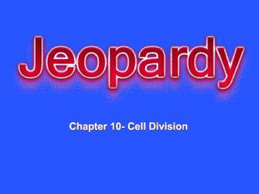 POWERPOINT JEOPARDY