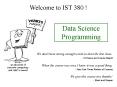 Welcome to IST 380 ! PowerPoint PPT Presentation