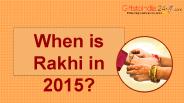 When is Rakhi in 2015