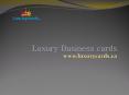 Luxury Business Cards (1) PowerPoint PPT Presentation