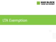Tax Exemption for LTA (Leave Travel Allowance)