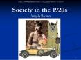 Society in the 1920s PowerPoint PPT Presentation