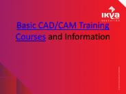 Basic CAD and CAM Training Courses