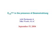 ECMbias in the presence of Beamstrahlung