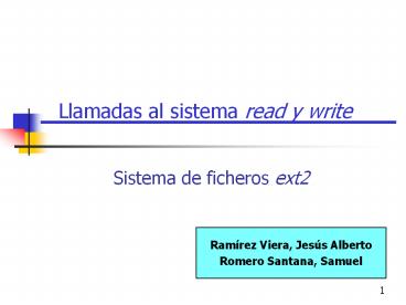 Sistema de ficheros ext2