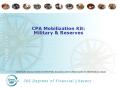 CPA Mobilization Kit: Military PowerPoint PPT Presentation