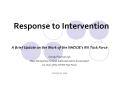 Response to Intervention PowerPoint PPT Presentation