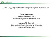 Data Logging Solution for Digital Signal Processors