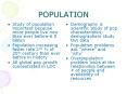 POPULATION PowerPoint PPT Presentation