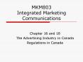 MKM803 Integrated Marketing Communications PowerPoint PPT Presentation