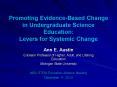 Promoting Evidence-Based Change in Undergraduate Science Education: Levers for Systemic Change PowerPoint PPT Presentation