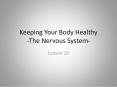 Keeping Your Body Healthy -The Nervous System- PowerPoint PPT Presentation