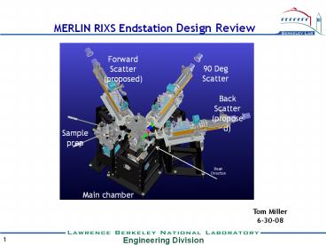 MERLIN RIXS Endstation Design Review