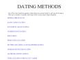 DATING METHODS PowerPoint PPT Presentation
