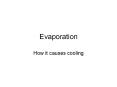 Evaporation PowerPoint PPT Presentation