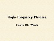 High-Frequency Phrases