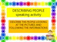 DESCRIBING PEOPLE speaking activity PowerPoint PPT Presentation