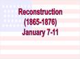 Reconstruction (1865-1876) PowerPoint PPT Presentation