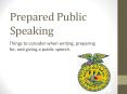 Prepared Public Speaking PowerPoint PPT Presentation