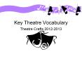 Key Theatre Vocabulary Theatre Crafts 2012-2013 PowerPoint PPT Presentation