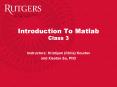 Introduction To Matlab Class 3 PowerPoint PPT Presentation