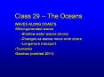 Class 29 -- The Oceans PowerPoint PPT Presentation