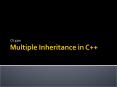 Multiple Inheritance in C PowerPoint PPT Presentation