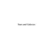 Stars and Galaxies