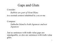Gaps and Gluts