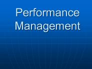 Performance Management
