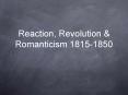 Reaction, Revolution PowerPoint PPT Presentation