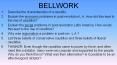BELLWORK PowerPoint PPT Presentation