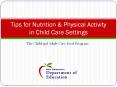 The Child and Adult Care Food Program PowerPoint PPT Presentation