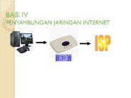 BAB. IV PENYAMBUNGAN JARINGAN INTERNET