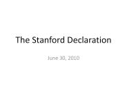 The Stanford Declaration