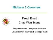 Midterm 2 Overview