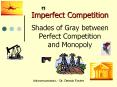 Imperfect Competition Shades of Gray between Perfect Competition and Monopoly PowerPoint PPT Presentation