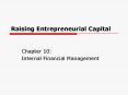 Raising Entrepreneurial Capital PowerPoint PPT Presentation
