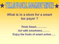What is in a store for a smart tax payer ? PowerPoint PPT Presentation