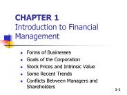 CHAPTER 1 Introduction to Financial Management