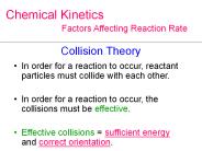 Collision Theory