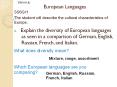 European Languages PowerPoint PPT Presentation