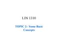 LIN 1310 PowerPoint PPT Presentation