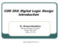COE 202: Digital Logic Design Introduction PowerPoint PPT Presentation