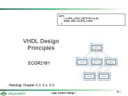 VHDL Design Principles